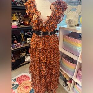 L’atiste by Amy Maxi Dress with Belt size Small NWT